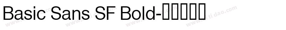 Basic Sans SF Bold字体转换